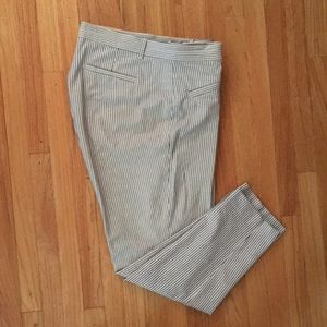 Gap Skinny Ankle Blue Seersucker Pants